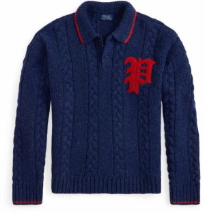 Polo Ralph Lauren Sveter  námornícka modrá / čerešňová