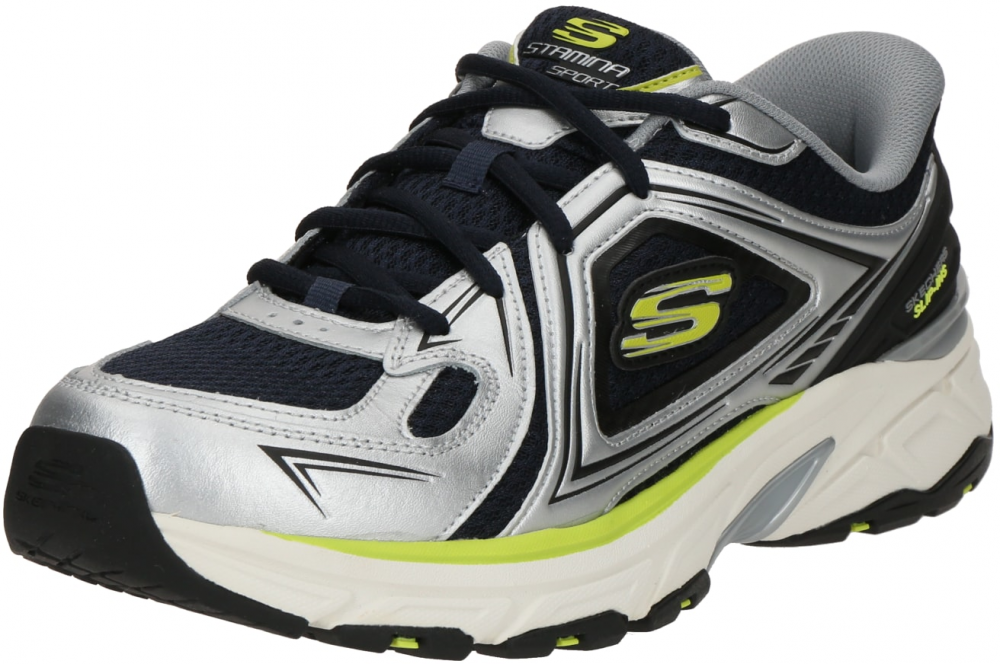 SKECHERS Športová obuv 'STAMINA'  námornícka modrá / jablková / strieborná