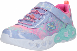SKECHERS Tenisky 'Infinite Heart Lights'  tyrkysová / levanduľová / púdrová / neónovo ružová