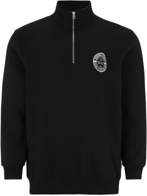 Jack & Jones Plus Mikina 'JORYORK'  čierna / biela