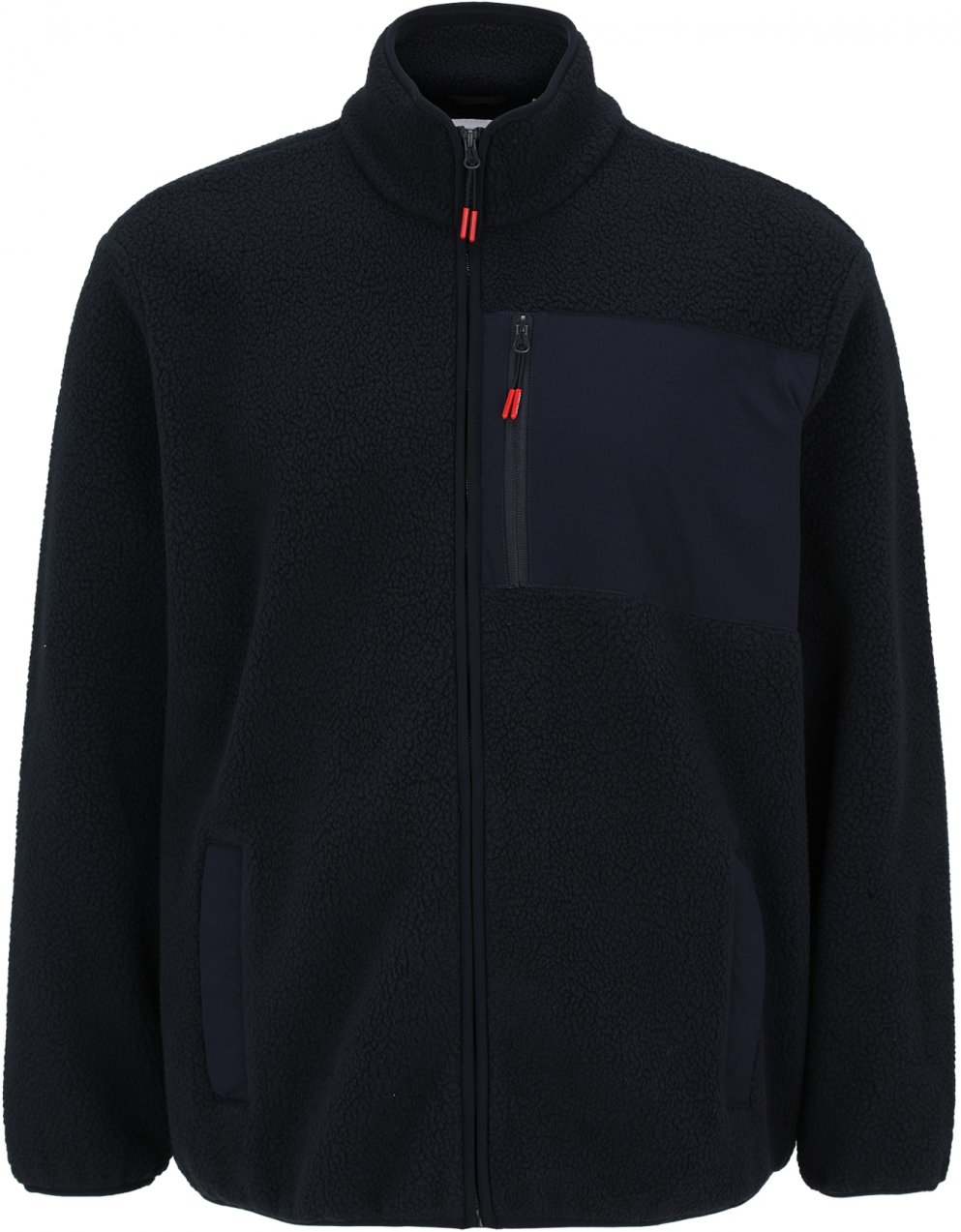 Jack & Jones Plus Flisová bunda 'JJTHATCHER'  tmavomodrá