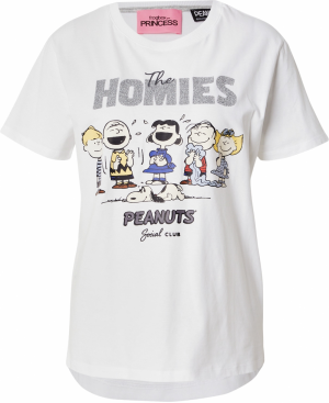 PRINCESS GOES HOLLYWOOD Tričko 'Peanuts The Homies'  žltá / sivá / čierna / biela