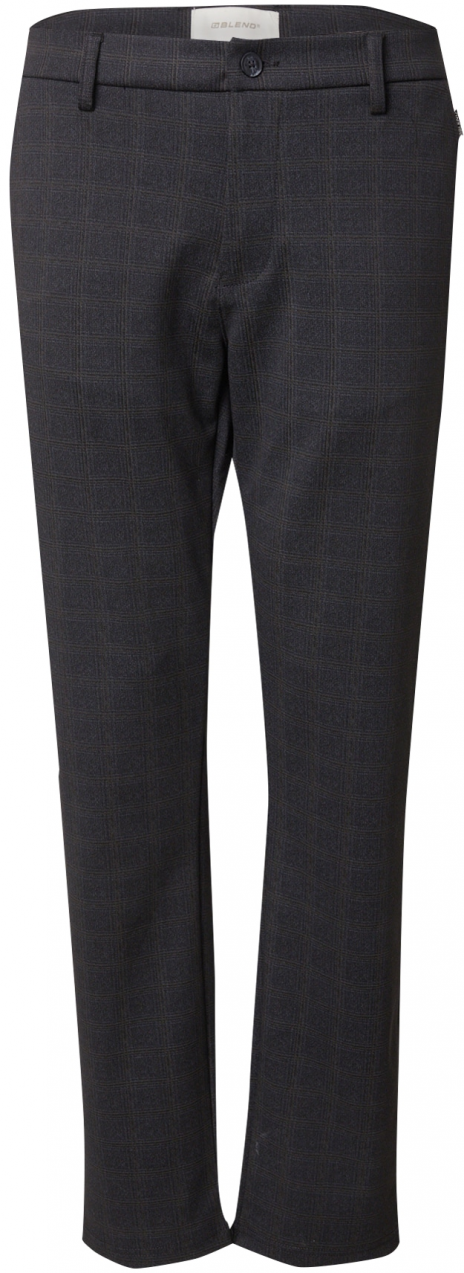 BLEND Chino nohavice 'BHMORGAN'  tmavohnedá / tmavosivá / čierna