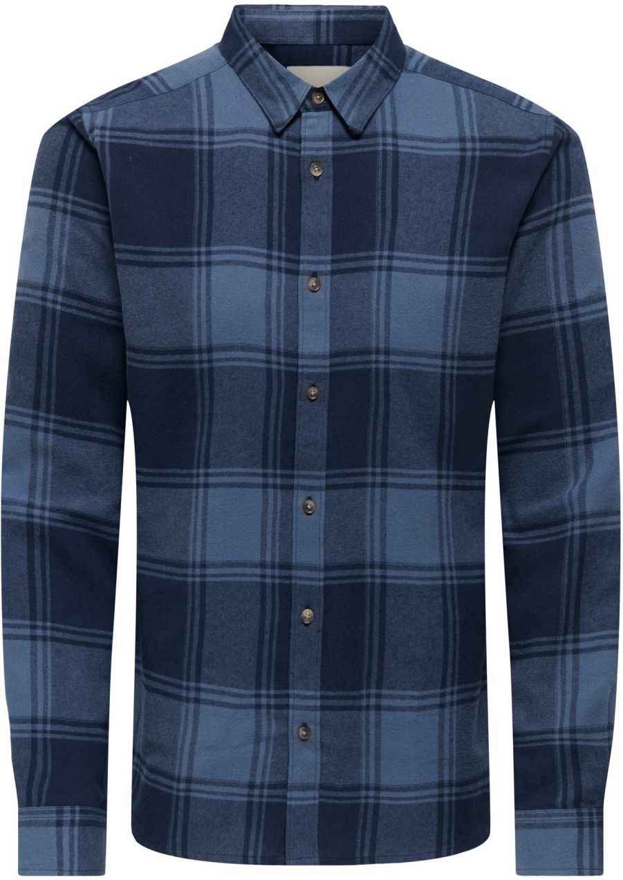 Only & Sons Košeľa 'ONSGUDMUND'  modrá / námornícka modrá