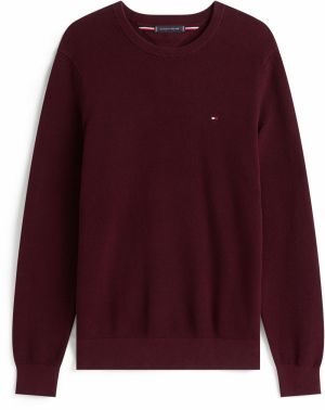 TOMMY HILFIGER Sveter 'ESSENTIAL'  vínovo červená