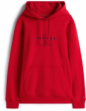 TOMMY HILFIGER Mikina  červená / čierna