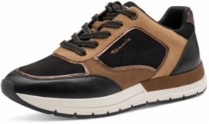 Tamaris Nízke tenisky  hnedá / svetlohnedá / čierna