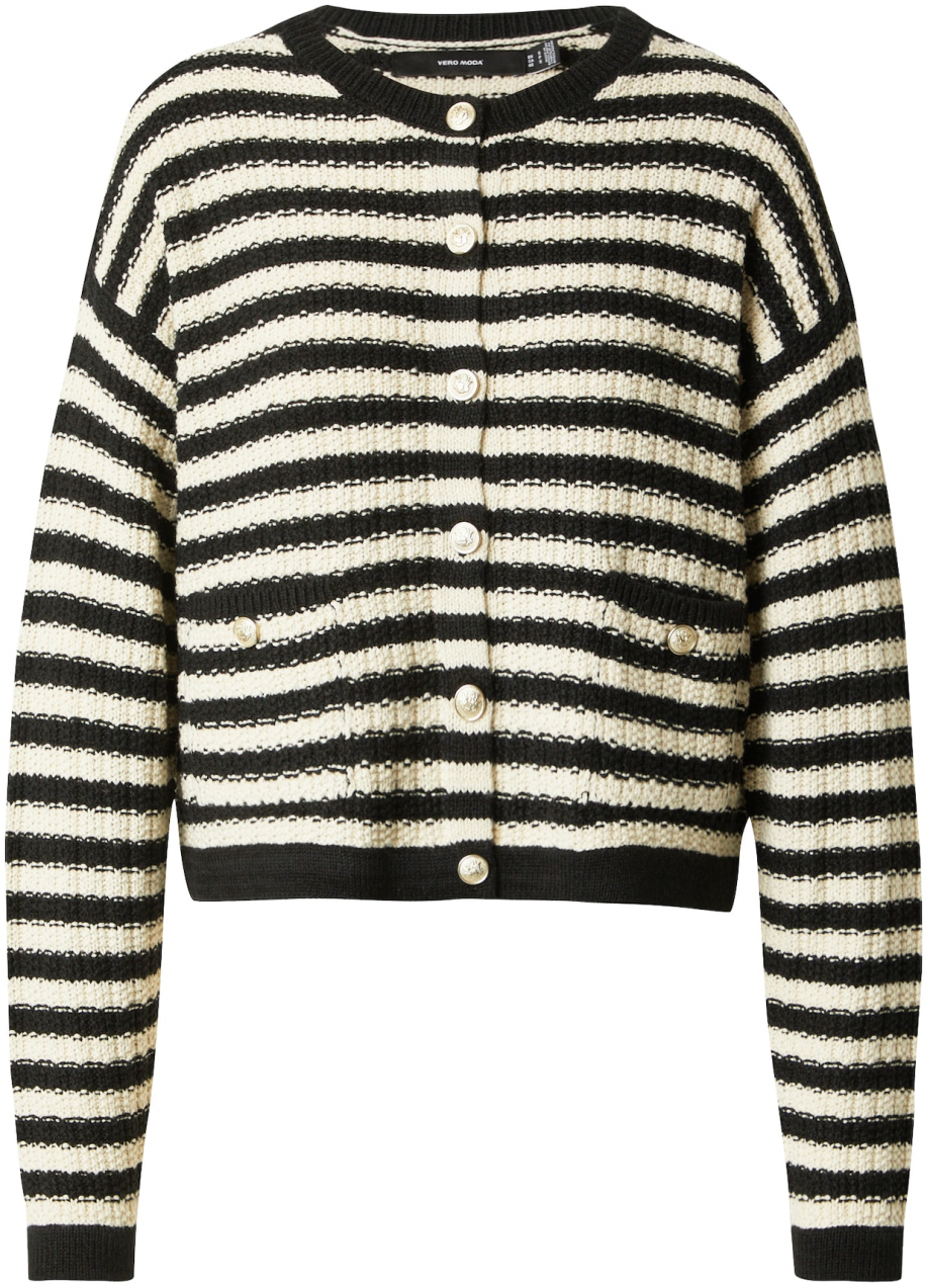 VERO MODA Kardigán 'VMHarper'  krémová / čierna