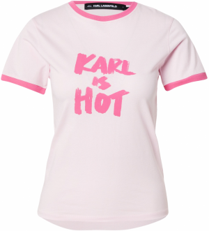 Karl Lagerfeld Tričko 'KARL IS HOT'  ružová / rosé