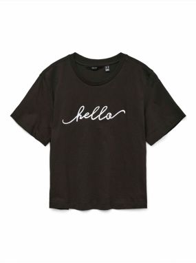 VERO MODA Tričko 'VMBELIS METTE'  čierna / biela