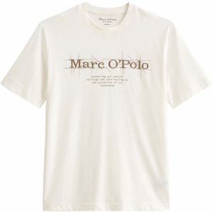 Marc O'Polo Tričko  tmavohnedá / vaječná škrupina