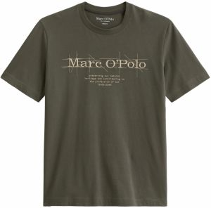 Marc O'Polo Tričko  béžová / tmavozelená