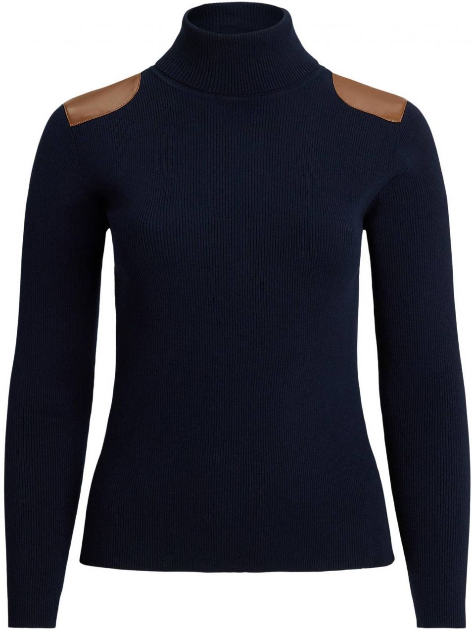 Lauren Ralph Lauren Plus Sveter 'AMANDA'  námornícka modrá / koňaková