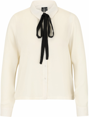 Vero Moda Petite Blúzka 'VMGRETCHEN'  čierna / prírodná biela