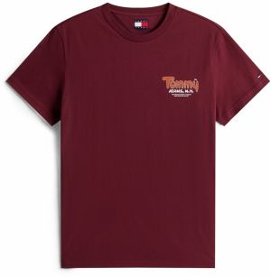 Tommy Jeans Tričko  námornícka modrá / oranžová / tmavočervená / biela