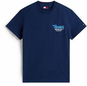 Tommy Jeans Tričko  námornícka modrá / nebesky modrá / biela