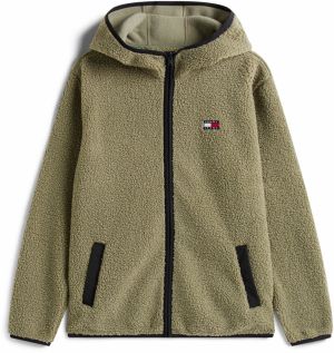 Tommy Jeans Flisová bunda  svetlozelená