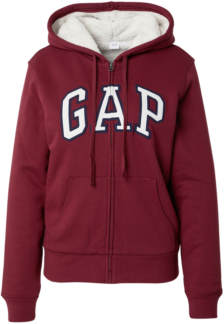 GAP Tepláková bunda 'HERITAGE'  červená / biela