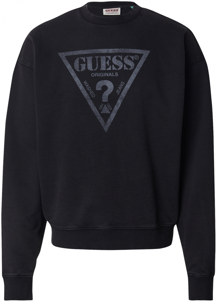 GUESS Originals Mikina  tmavosivá / čierna