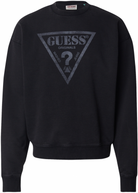 GUESS Originals Mikina  tmavosivá / čierna