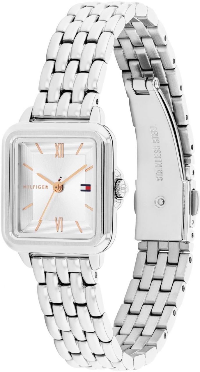 TOMMY HILFIGER Analógové hodinky 'MIA'  námornícka modrá / zlatá / strieborná / biela