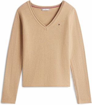 TOMMY HILFIGER Sveter  farba ťavej srsti / námornícka modrá / červená / biela