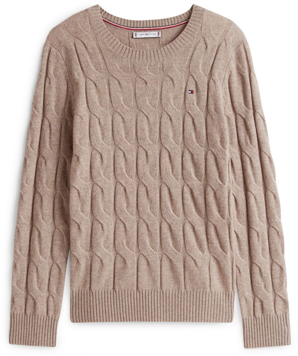 TOMMY HILFIGER Sveter  tmavobéžová