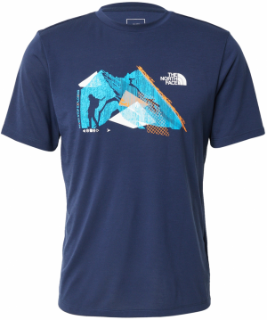 THE NORTH FACE Funkčné tričko  námornícka modrá / vodová / tmavooranžová / biela