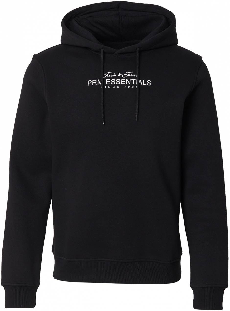 JACK & JONES Mikina 'JPRBLACASPER'  čierna / biela