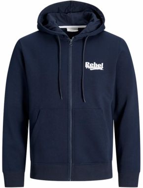 JJ Rebel Tepláková bunda 'JREBRAKIM'  tmavomodrá / biela
