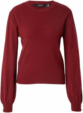 VERO MODA Sveter 'VMHOLLYKARIS'  tmavočervená