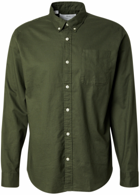 SELECTED Košeľa 'SLHRMAT'  tmavozelená