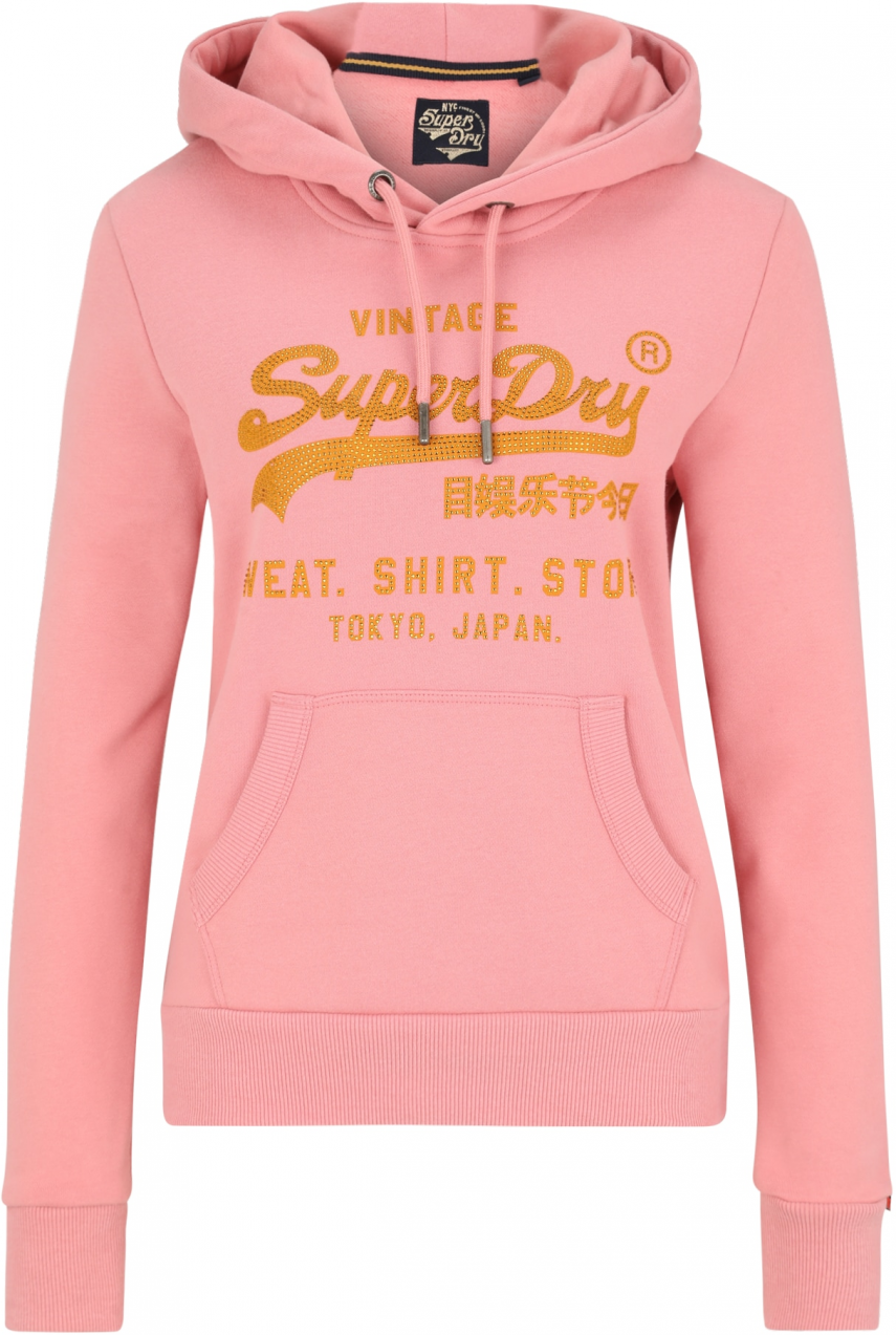 Superdry Mikina  zlatá žltá / staroružová
