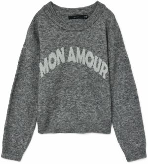 VERO MODA Sveter 'AMOREMIO'  svetlosivá / sivá melírovaná