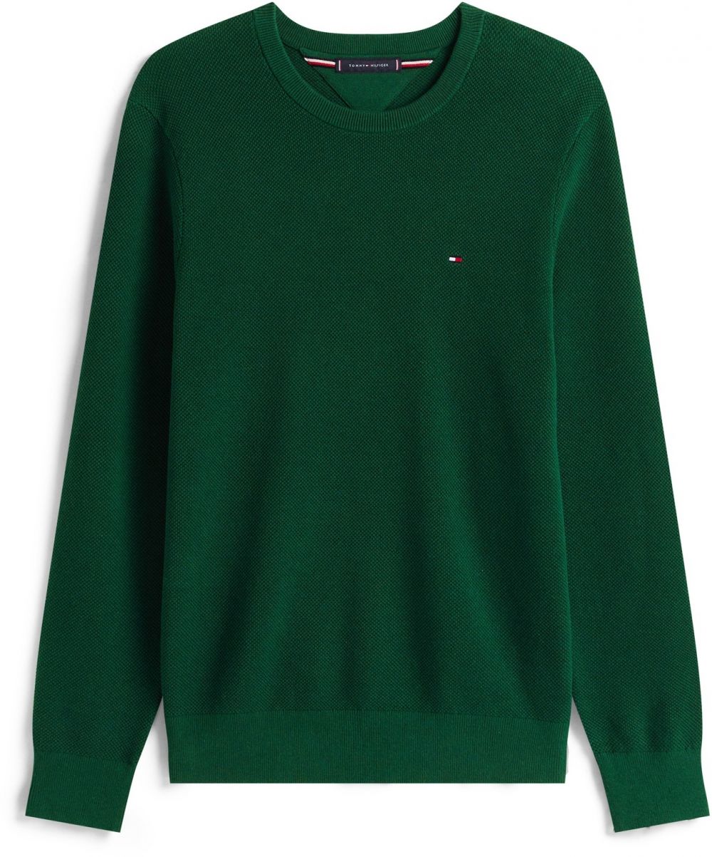 TOMMY HILFIGER Sveter 'ESSENTIAL'  zelená