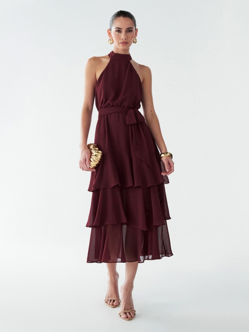 BWLDR Šaty 'Tony'  burgundská