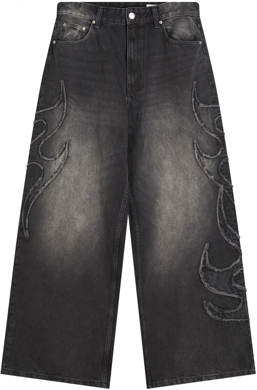 Bershka Džínsy  čierny denim