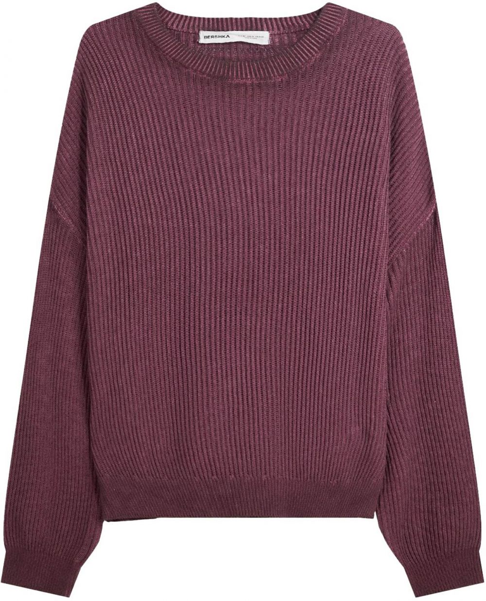 Bershka Sveter  vínovo červená