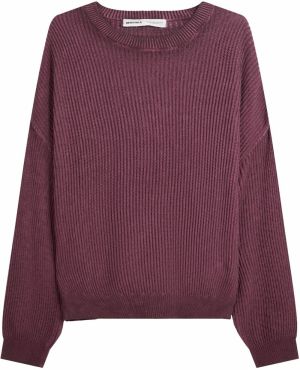 Bershka Sveter  vínovo červená