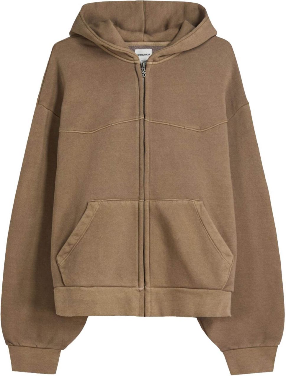 Bershka Tepláková bunda  hnedá
