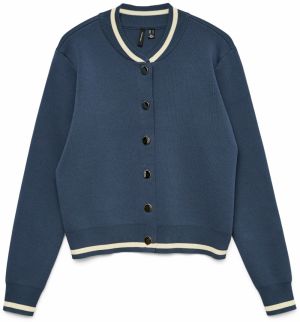 VERO MODA Kardigán 'VMEVELIJN'  námornícka modrá / biela