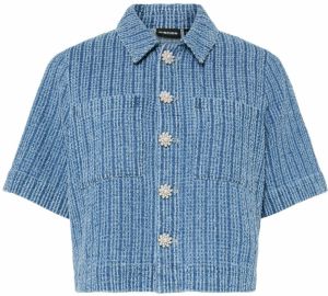 PIECES Blúzka 'PCMALBA'  modrá denim