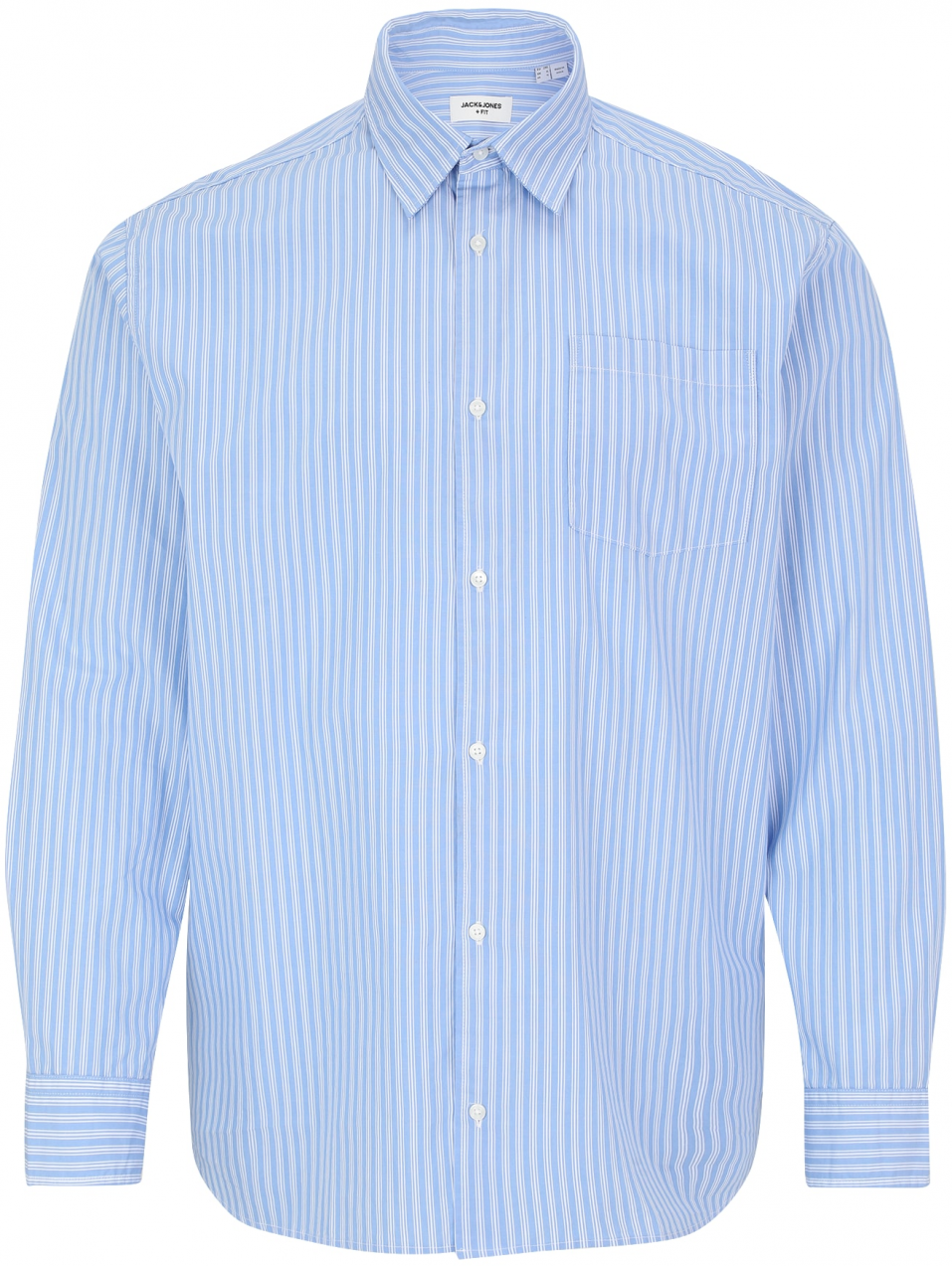Jack & Jones Plus Košeľa 'JJECODY'  svetlomodrá / biela