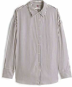 Tommy Hilfiger Curve Blúzka  čierna / biela