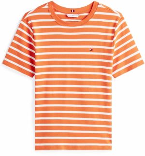 TOMMY HILFIGER Tričko 'CODY'  oranžová / biela