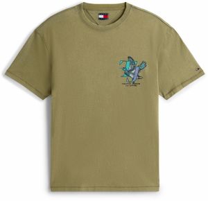 Tommy Jeans Tričko 'NOVELTY'  tyrkysová / kaki / levanduľová / čierna