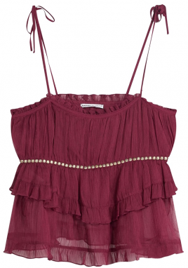 Bershka Top  burgundská