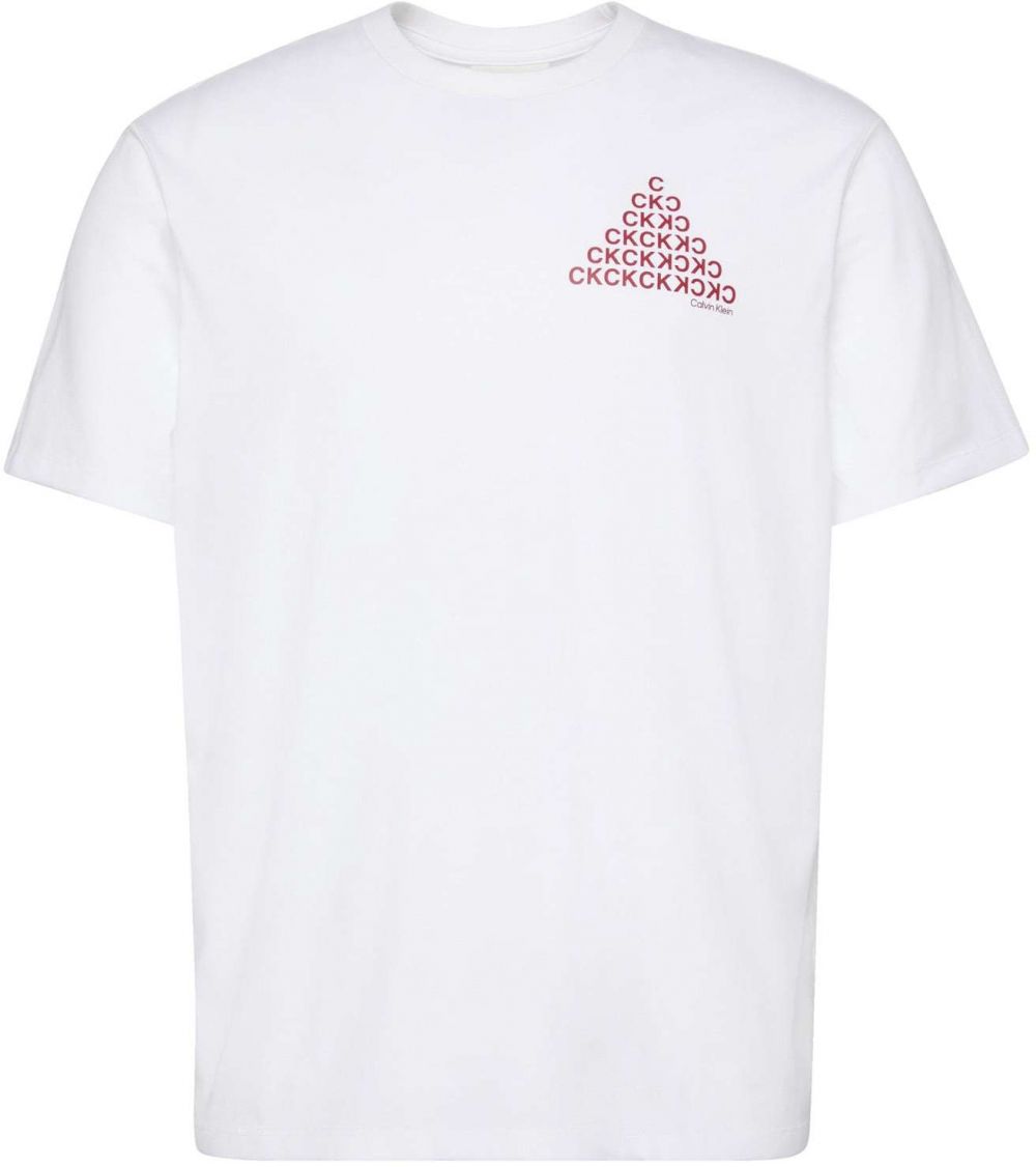 Calvin Klein Jeans Tričko  červená / biela