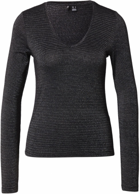 VERO MODA Tričko 'VMLAVA'  čierna / strieborná