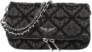 Zadig & Voltaire Listová kabelka 'ROCK NANO'  sivá / tmavosivá